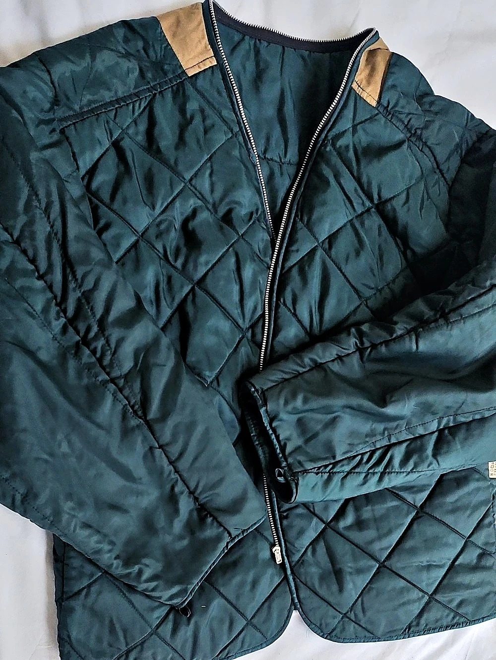​London Fog Quilted Zip-In Coat Liner – Dark Green / Teal Size Large